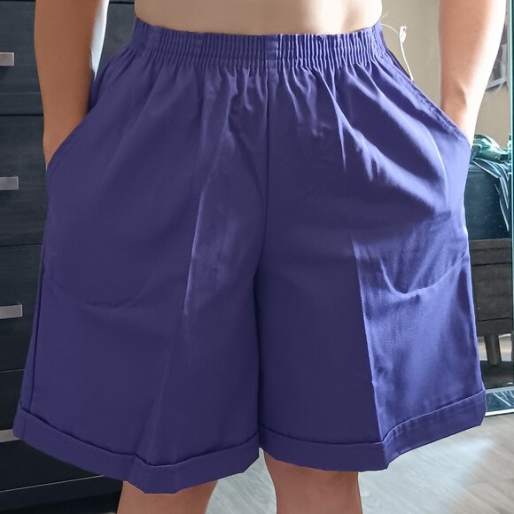 Vintage 70s Purple Culottes Deadstock NOS Shorts Made in Canada - Picture 4 of 4